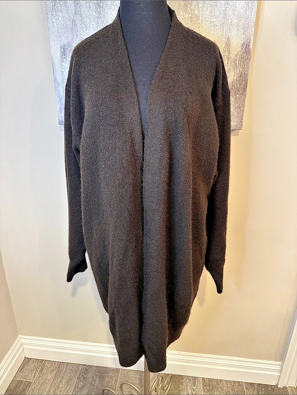 H&M Brown Open Front Cardigan Size Large
